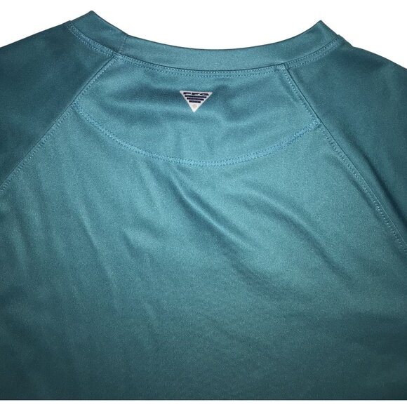 Columbia Youth Long-Sleeve Gradient Blue PFG Omni-Shade Fishing Shirt Size XL Li - Picture 5 of 10